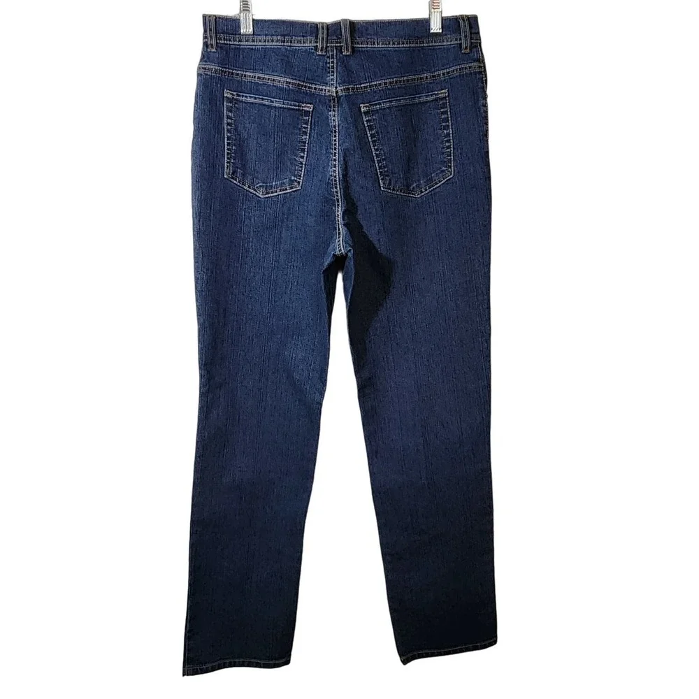 Gloria Vanderbilt Jeans Denim Dark Blue WashRustic‎ Western Women's Size 12